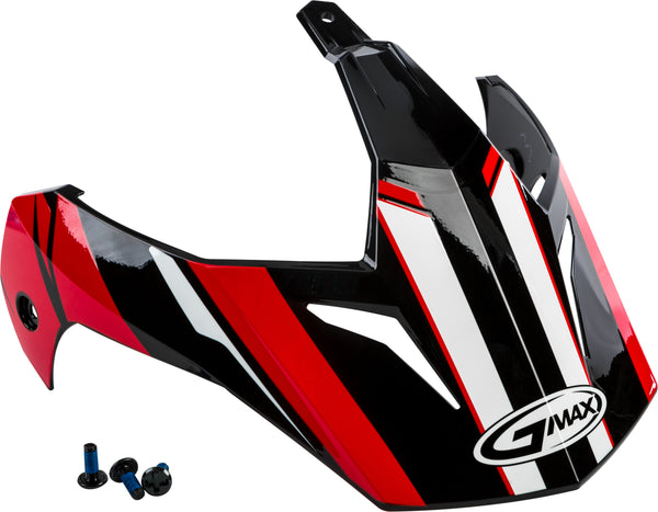 GMAX VISOR VERTICAL BLACK/RED W/SCREWS GM-11 G011081