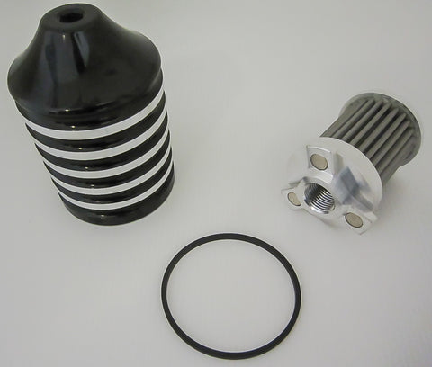 HARDDRIVE BILLET REUSABLE OIL FILTER BLACK XL 85-20 458013