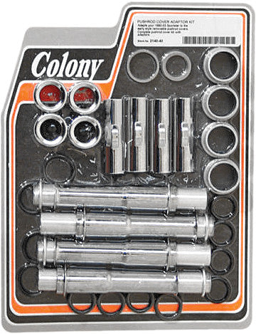 COLONY MACHINE PUSHROD COVER CONVERSION KIT W/ADAPTOR 90-03 XL 2140-40