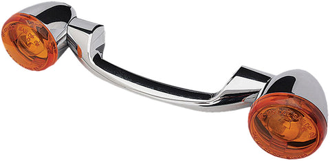 HARDDRIVE LIGHT BAR CHROME W/AMBER LENSES 161800