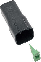 NAMZ CUSTOM CYCLE PRODUCTS 6-WIRE BLACK DEUTSCH RCPTCL & WDGLCK HD# 72106-94BK DR-6B