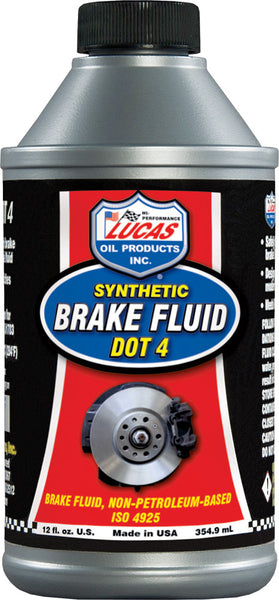 LUCAS SYNTHETIC BRAKE FLUID DOT 4 12OZ 10827