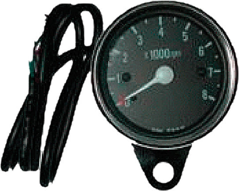 HARDDRIVE MINI 8000 RPM TACHOMETER BLACK FACE 21-6910