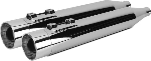 TBR COMP S SLIP-ON TOURING M8 CHROME W/POLISHED END CAP 005-4560499D-P