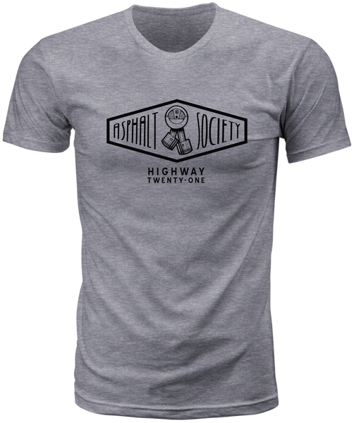 HIGHWAY 21 ASPHALT SOCIETY TEE HEATHER GREY 3X 489-19413X