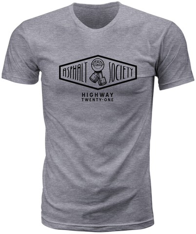 HIGHWAY 21 ASPHALT SOCIETY TEE HEATHER GREY 3X 489-19413X