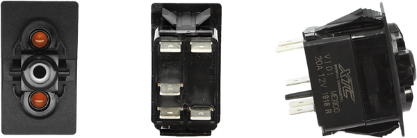 XTC POWER PRODUCTS DASH SWITCH BODY SINGLE ACC AMBER/AMBER SW11-AA000000