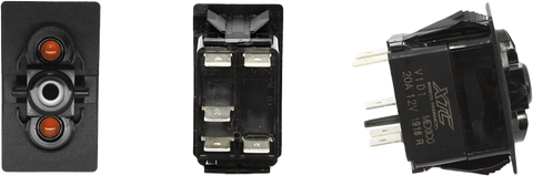 XTC POWER PRODUCTS DASH SWITCH BODY SINGLE ACC AMBER/AMBER SW11-AA000000