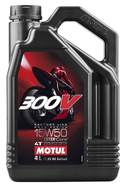 MOTUL 300V 4T COMPETITION SYNTHETIC OIL 15W50 4-LITER 104129