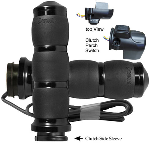 AVON VELVET AIR FBW HEATED GRIPS 15-UP FLTR BLACK AIR-96-FLY-RHT