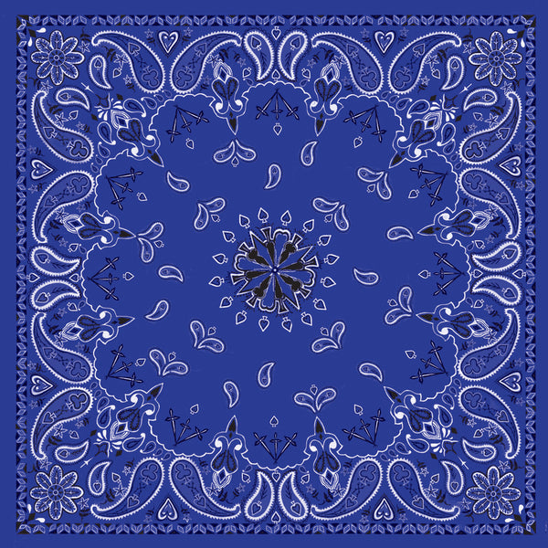 ZAN BANDANNA NAVY PAISLEY B002