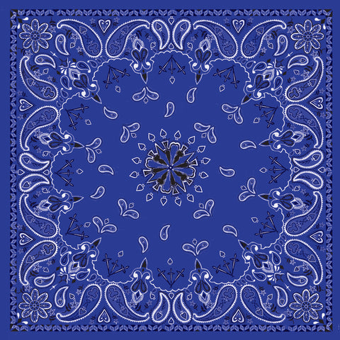 ZAN BANDANNA NAVY PAISLEY B002
