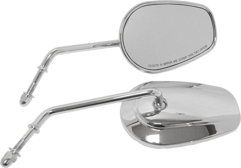 HARDDRIVE CHR MIRROR OE STYLE TAPERED LONG STEM CHROME 18-500