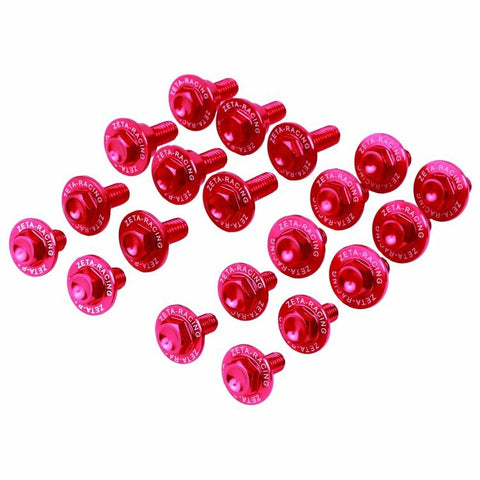 ZETA ALUMINUM BOLT KIT RED ZE88-5062