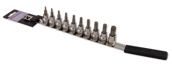 CRUZ TOOLS SOCKET BIT SET 10PC TORX TX38TBS