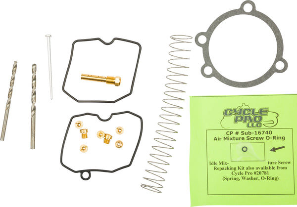 CYCLE PRO CV CARB RECALIBRATION TUNER KIT W/GASKETS 16740