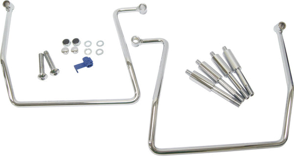 HARDDRIVE SADDLEBAG SUPPORTS CHROME FXD 05-205A