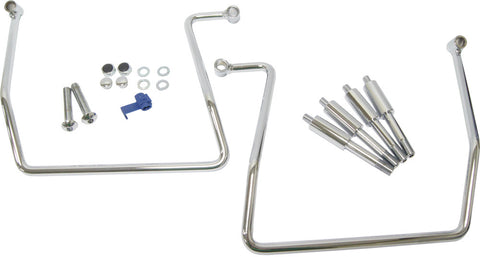HARDDRIVE SADDLEBAG SUPPORTS CHROME FXD 05-205A