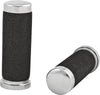 HARDDRIVE GRIPS FOAM CHROME FITS 73-UP 17-0503