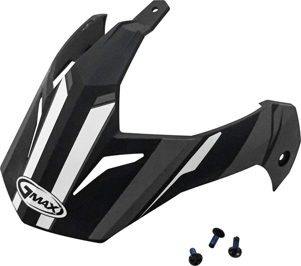 GMAX VISOR W/SCREWS EXPEDITION MATTE BLACK/DARK SILVER GM-11 G0110??