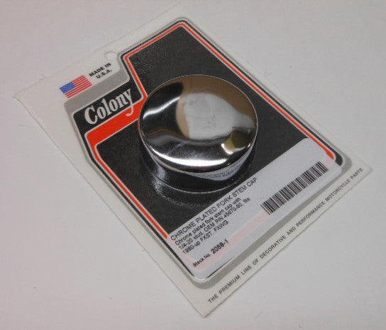 COLONY MACHINE CHROME FORK STEM CAP FXST/FXWG 80-07 2058-1
