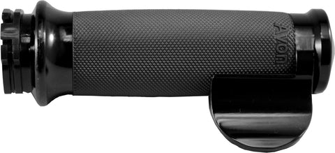 AVON CUSTOM CONTOUR GRIPS W/F-B-W THROTTLE BOSS BLACK CC-86-AN-BO-FLY