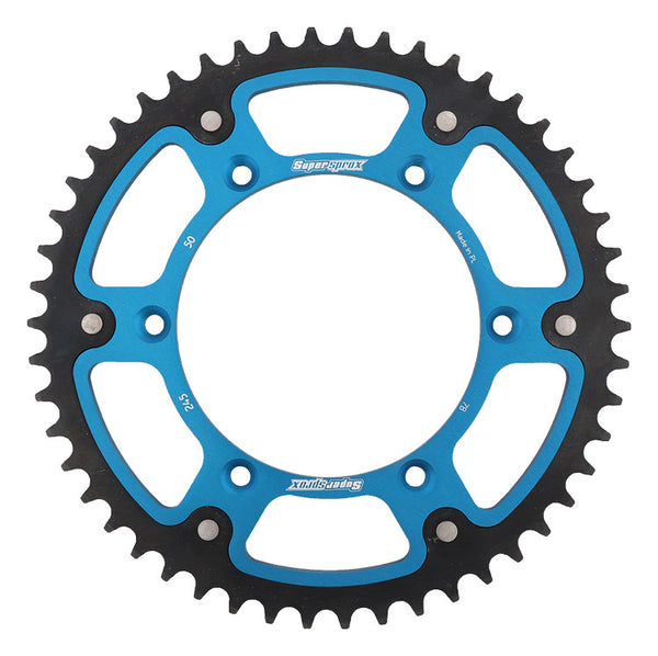 SUPERSPROX REAR STEALTH SPROCKET ALU/STL 50T-520 BLU YAM RST-245-50-BLU