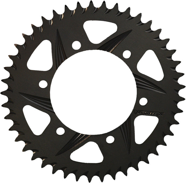 VORTEX REAR F5 SPROCKET ALUMINUM 49T-530 BLK HC KAW/SUZ/YAM 438K-49