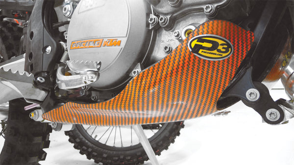 P3 SKID PLATE CARBON FIBER ORANGE 301061-ORG