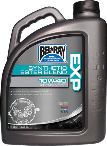 BEL-RAY EXP SYNTHETIC ESTER BLEND 4T ENGINE OIL 10W-40 4L 99120-B4LW