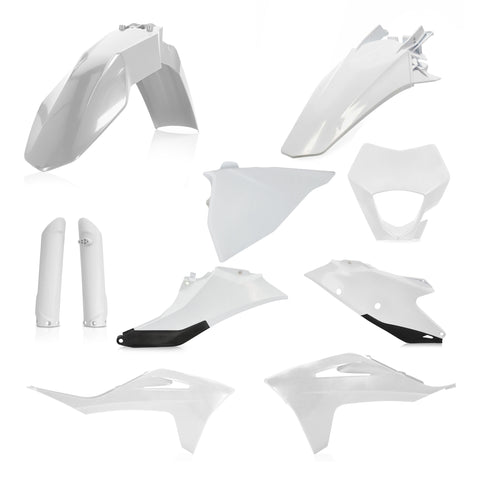 ACERBIS FULL PLASTIC KIT GAS WHITE/BLACK 2872811035