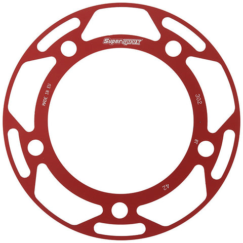 SUPERSPROX REAR EDGE SPRKT COLOR DISK ALU 42T-530 RED HON RACD-302-42-RED
