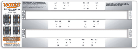 WOODYS STUDDING TEMPLATE 2.52