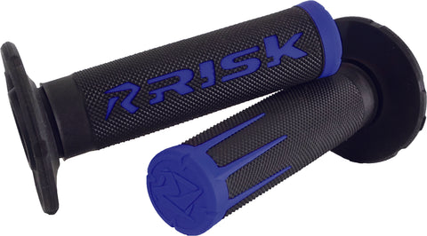 RISK RACING FUSION 2.0 MOTORCYCLE GRIPS BLUE 00285