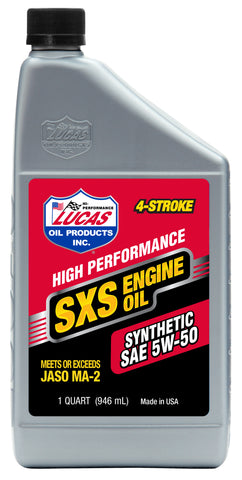 LUCAS SXS SYNTHETIC ENGINE OIL 5W50 1 QT 11208