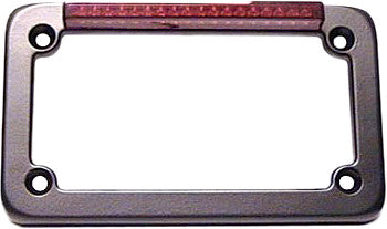 SDC LED LICENSE PLATE FRAME BLACK W/RED LENS 02003
