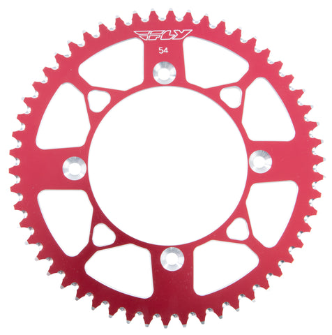 FLY RACING REAR SPROCKET ALUMINUM 54T-420 RED HON 201-54 RED