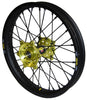 PRO-WHEEL WHEEL REAR 2.15X19 YELLOW HUB BLK RIM/BLK SPOKE/GLD NIPPLE 24-4508224