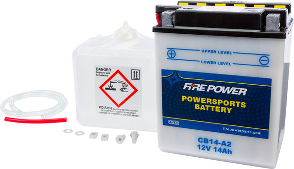 FIRE POWER BATTERY W/ACID CB14-A2 12V HEAVY DUTY CB14-A2