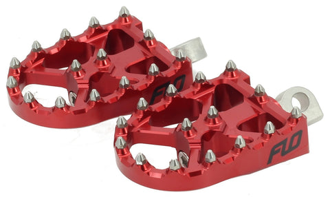 FLO MOTORSPORTS BMX STYLE FOOT PEGS RED FPEG-800V3R