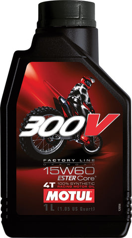 MOTUL 300V OFFROAD 4T COMPETITION SYNTHETIC OIL 15W60 LITER 104137