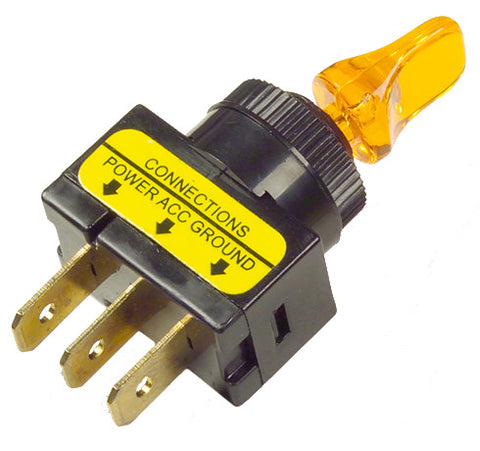 GROTE TOGGLE SWITCH YELLOW 20 AMP 82-1910