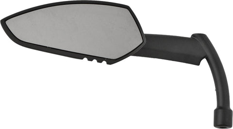 HARDDRIVE MIRROR APACHE W/ KNIFE STEM MATTE BLACK LEFT 18-504L