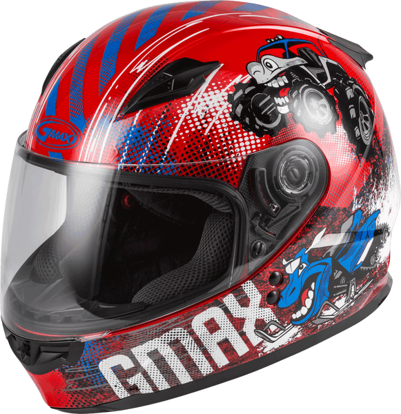 GMAX YOUTH GM-49Y BEASTS FULL-FACE HELMET RED/BLUE/GREY YS G1498370