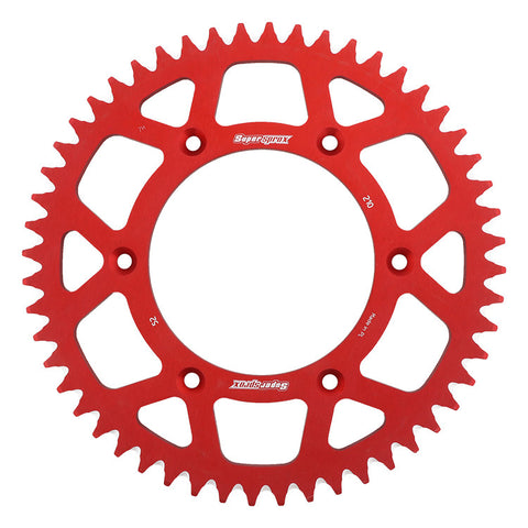 SUPERSPROX REAR SPROCKET ALUMINUM 52T-520 RED HON RAL-210-52-RED