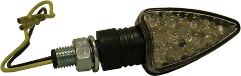 DMP SHORT ARROW 8 LED MARKER LIGHTS CARBON W/CLEAR LENS 900-0033