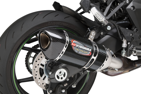 YOSHIMURA EXHAUST STREET ALPHA SLIP-ON SS/CF KAW 14161BP220