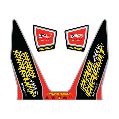 PRO CIRCUIT T-5 DECALS REPLACEMENT MUFFLER STICKERS DC12T5