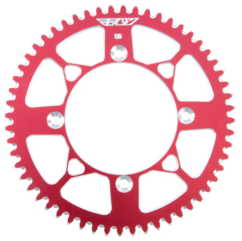 FLY RACING REAR SPROCKET ALUMINUM 56T-420 RED HON 201-56 RED