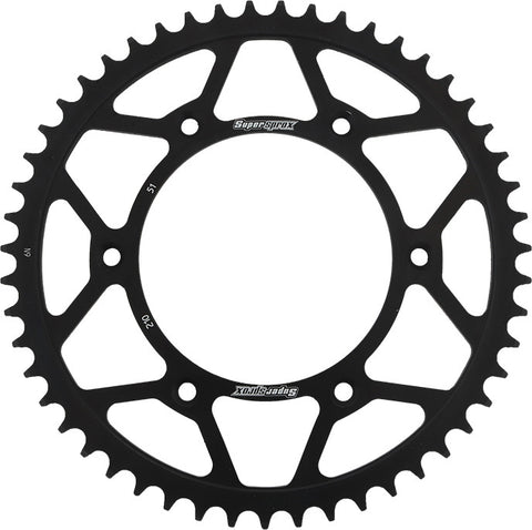 SUPERSPROX REAR SPROCKET STEEL 51T-520 BLK HON RFE-210-51-BLK